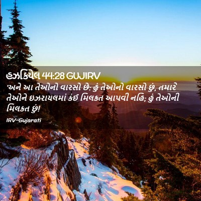 Picture 02 - હઝકિયેલ 44:28 GUJIRV - ‘અને આ તેઓનો વારસો - Bible Verse Picture