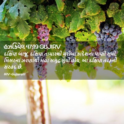 Picture 02 - હઝકિયેલ 47:19 GUJIRV - દક્ષિણ બાજુ, - Bible Verse Picture