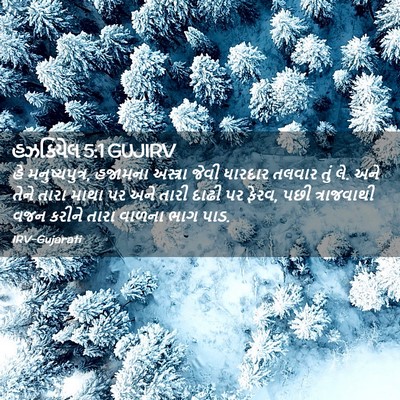 Picture 02 - હઝકિયેલ 5:1 GUJIRV - હે મનુષ્યપુત્ર, - Bible Verse Picture