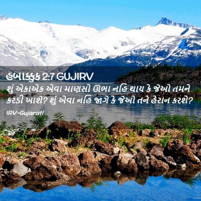 Picture 02 - હબાક્કુક 2:7 GUJIRV - શું એકાએક એવા - Bible Verse Picture