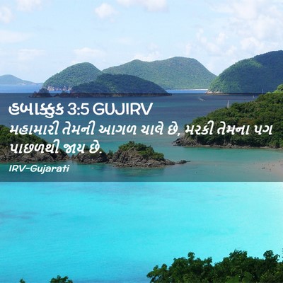 Picture 02 - હબાક્કુક 3:5 GUJIRV - મહામારી તેમની આગળ - Bible Verse Picture