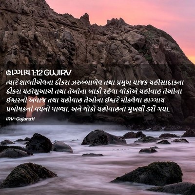 Picture 02 - હાગ્ગાય 1:12 GUJIRV - ત્યારે શાલ્તીએલના - Bible Verse Picture