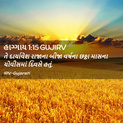 Picture 02 - હાગ્ગાય 1:15 GUJIRV - તે દાર્યાવેશ - Bible Verse Picture