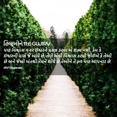 Picture 02 - હિબ્રૂઓને 11:6 GUJIRV - પણ વિશ્વાસ વગર - Bible Verse Picture
