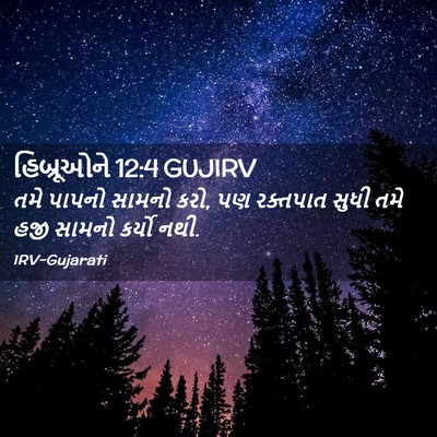 Picture 02 - હિબ્રૂઓને 12:4 GUJIRV - તમે પાપનો સામનો - Bible Verse Picture