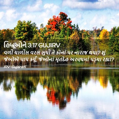 Picture 02 - હિબ્રૂઓને 3:17 GUJIRV - વળી ચાળીસ વરસ સુધી - Bible Verse Picture