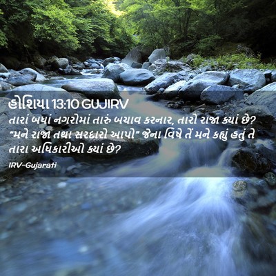 Picture 02 - હોશિયા 13:10 GUJIRV - તારાં બધાં - Bible Verse Picture