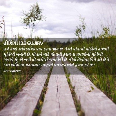Picture 02 - હોશિયા 13:2 GUJIRV - હવે તેઓ અધિકાધિક - Bible Verse Picture