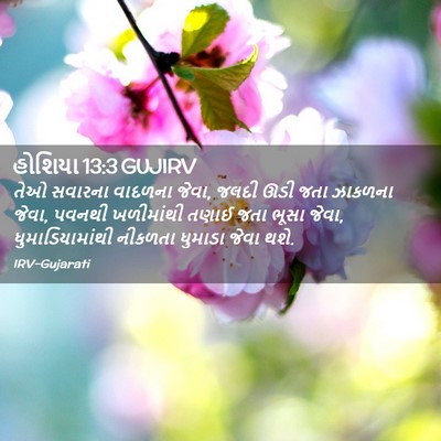 Picture 02 - હોશિયા 13:3 GUJIRV - તેઓ સવારના વાદળના - Bible Verse Picture