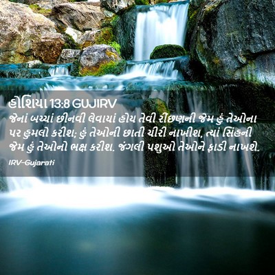 Picture 02 - હોશિયા 13:8 GUJIRV - જેનાં બચ્ચાં - Bible Verse Picture