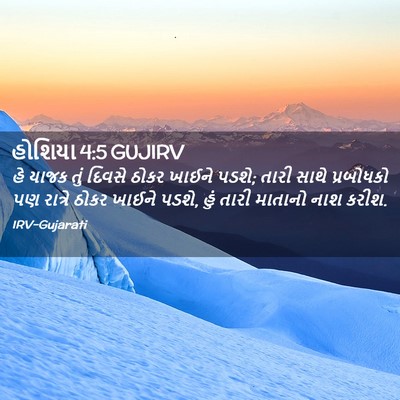 Picture 02 - હોશિયા 4:5 GUJIRV - હે યાજક તું દિવસે - Bible Verse Picture