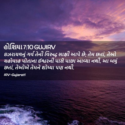 Picture 02 - હોશિયા 7:10 GUJIRV - ઇઝરાયલનું ગર્વ - Bible Verse Picture