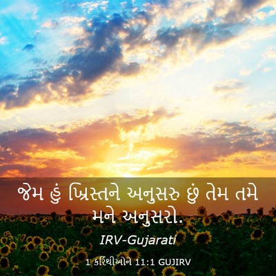 Picture 03 - 1 કરિંથીઓને 11:1 GUJIRV - જેમ હું ખ્રિસ્તને - Bible Verse Picture