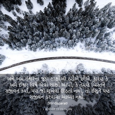 Picture 03 - 1 કરિંથીઓને 15:15 GUJIRV - અને અમે ઈશ્વરના - Bible Verse Picture