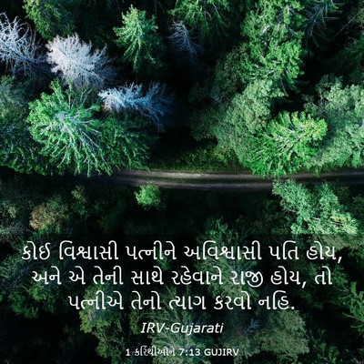 Picture 03 - 1 કરિંથીઓને 7:13 GUJIRV - કોઈ વિશ્વાસી - Bible Verse Picture