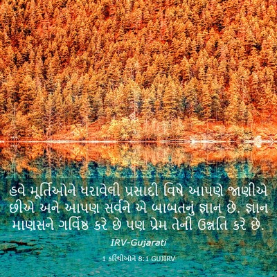 Picture 03 - 1 કરિંથીઓને 8:1 GUJIRV - હવે મૂર્તિઓને - Bible Verse Picture