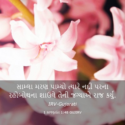 Picture 03 - 1 કાળવૃતાંત 1:48 GUJIRV - સામ્લા મરણ પામ્યો - Bible Verse Picture