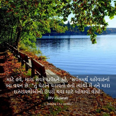 Picture 03 - 1 કાળવૃતાંત 17:7 GUJIRV - માટે હવે, મારા સેવક - Bible Verse Picture