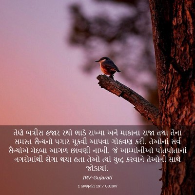 Picture 03 - 1 કાળવૃતાંત 19:7 GUJIRV - તેણે બત્રીસ હજાર - Bible Verse Picture