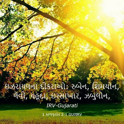 Picture 03 - 1 કાળવૃતાંત 2:1 GUJIRV - ઇઝરાયલના દીકરાઓ: - Bible Verse Picture