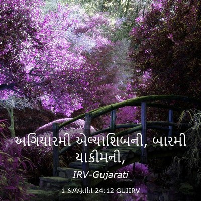 Picture 03 - 1 કાળવૃતાંત 24:12 GUJIRV - અગિયારમી - Bible Verse Picture