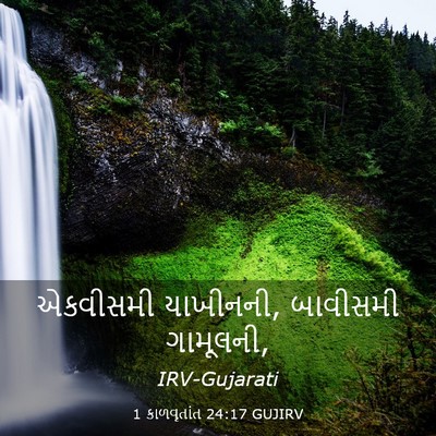 Picture 03 - 1 કાળવૃતાંત 24:17 GUJIRV - એકવીસમી યાખીનની, - Bible Verse Picture