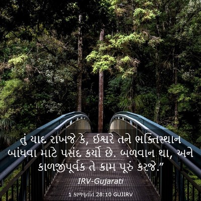 Picture 03 - 1 કાળવૃતાંત 28:10 GUJIRV - તું યાદ રાખજે કે, - Bible Verse Picture