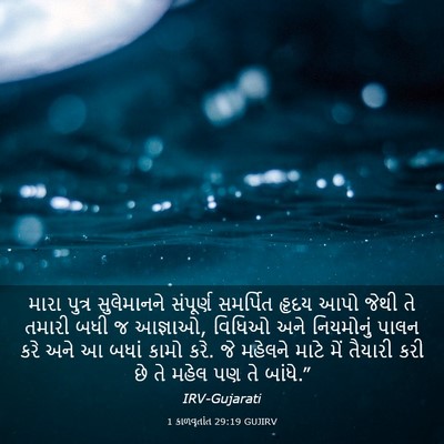 Picture 03 - 1 કાળવૃતાંત 29:19 GUJIRV - મારા પુત્ર - Bible Verse Picture