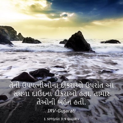 Picture 03 - 1 કાળવૃતાંત 3:9 GUJIRV - તેની ઉપપત્નીઓના - Bible Verse Picture