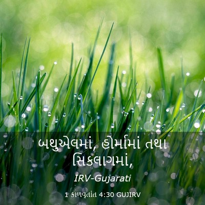 Picture 03 - 1 કાળવૃતાંત 4:30 GUJIRV - બથુએલમાં, - Bible Verse Picture