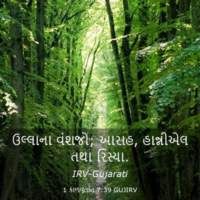 Picture 03 - 1 કાળવૃતાંત 7:39 GUJIRV - ઉલ્લાના વંશજો; - Bible Verse Picture