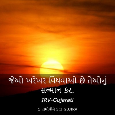 Picture 03 - 1 તિમોથીને 5:3 GUJIRV - જેઓ ખરેખર વિધવાઓ - Bible Verse Picture