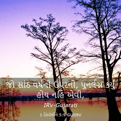 Picture 03 - 1 તિમોથીને 5:9 GUJIRV - જો સાંઠ વર્ષની - Bible Verse Picture