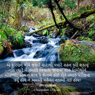 Picture 03 - 1 થેસ્સલોનિકીઓને 3:5 GUJIRV - એ કારણને લીધે - Bible Verse Picture