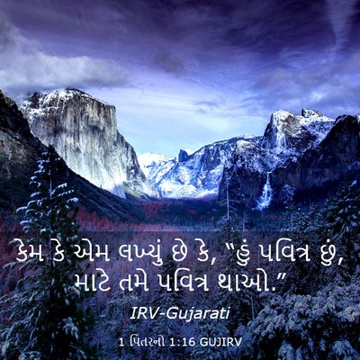 Picture 03 - 1 પિતરનો 1:16 GUJIRV - કેમ કે એમ લખ્યું છે - Bible Verse Picture