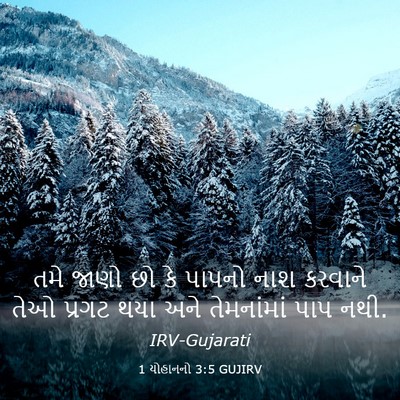 Picture 03 - 1 યોહાનનો 3:5 GUJIRV - તમે જાણો છો કે - Bible Verse Picture