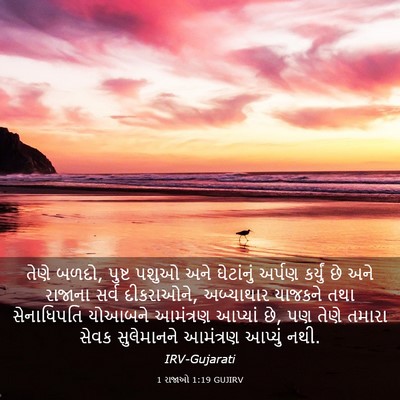 Picture 03 - 1 રાજાઓ 1:19 GUJIRV - તેણે બળદો, પુષ્ટ - Bible Verse Picture