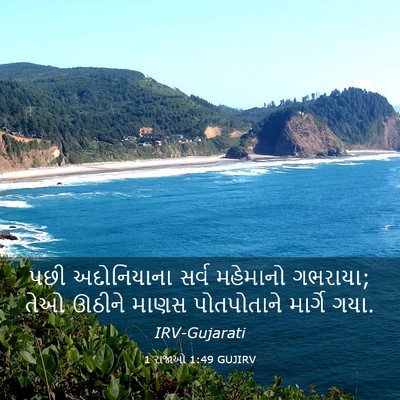 Picture 03 - 1 રાજાઓ 1:49 GUJIRV - પછી અદોનિયાના - Bible Verse Picture