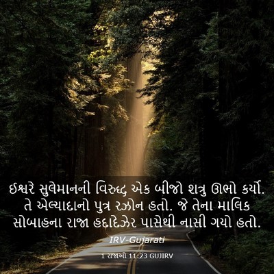 Picture 03 - 1 રાજાઓ 11:23 GUJIRV - ઈશ્વરે સુલેમાનની - Bible Verse Picture
