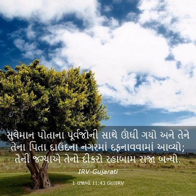 Picture 03 - 1 રાજાઓ 11:43 GUJIRV - સુલેમાન પોતાના - Bible Verse Picture