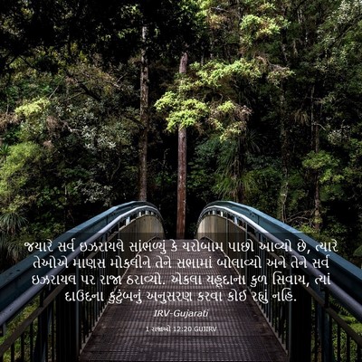 Picture 03 - 1 રાજાઓ 12:20 GUJIRV - જયારે સર્વ - Bible Verse Picture