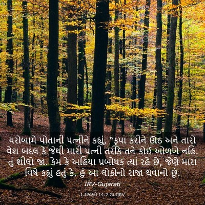 Picture 03 - 1 રાજાઓ 14:2 GUJIRV - યરોબામે પોતાની - Bible Verse Picture