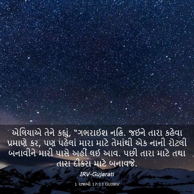 Picture 03 - 1 રાજાઓ 17:13 GUJIRV - એલિયાએ તેને - Bible Verse Picture