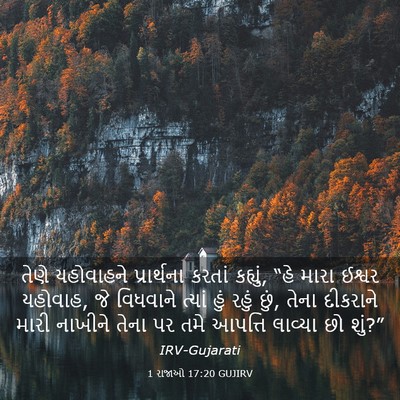Picture 03 - 1 રાજાઓ 17:20 GUJIRV - તેણે યહોવાહને - Bible Verse Picture