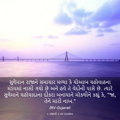 Picture 03 - 1 રાજાઓ 2:29 GUJIRV - સુલેમાન રાજાને - Bible Verse Picture