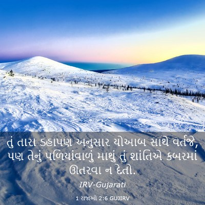 Picture 03 - 1 રાજાઓ 2:6 GUJIRV - તું તારા ડહાપણ - Bible Verse Picture