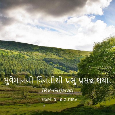 Picture 03 - 1 રાજાઓ 3:10 GUJIRV - સુલેમાનની - Bible Verse Picture