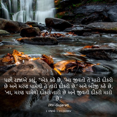 Picture 03 - 1 રાજાઓ 3:23 GUJIRV - પછી રાજાએ કહ્યું, - Bible Verse Picture