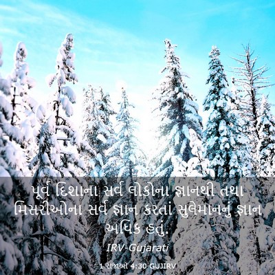 Picture 03 - 1 રાજાઓ 4:30 GUJIRV - પૂર્વ દિશાના સર્વ - Bible Verse Picture