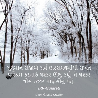 Picture 03 - 1 રાજાઓ 5:13 GUJIRV - સુલેમાન રાજાએ - Bible Verse Picture